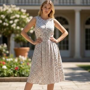 Jason Wu Cream Floral Silk Dress SIZE 10 Romantic Flowy Feminine Designer $800